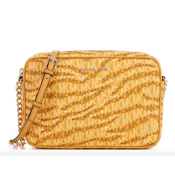 NWT Michael Kors Signature Logo Jet Set Travel Large East West Crossbody Bags